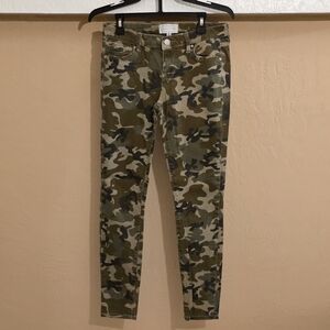 Kendall & Kylie Green Camo Skinny Jeans